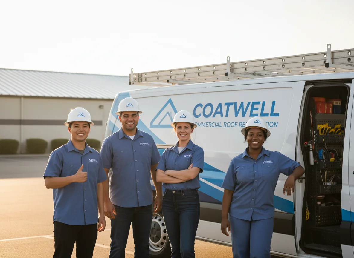 Commercial roof coating company in Clermont, IA