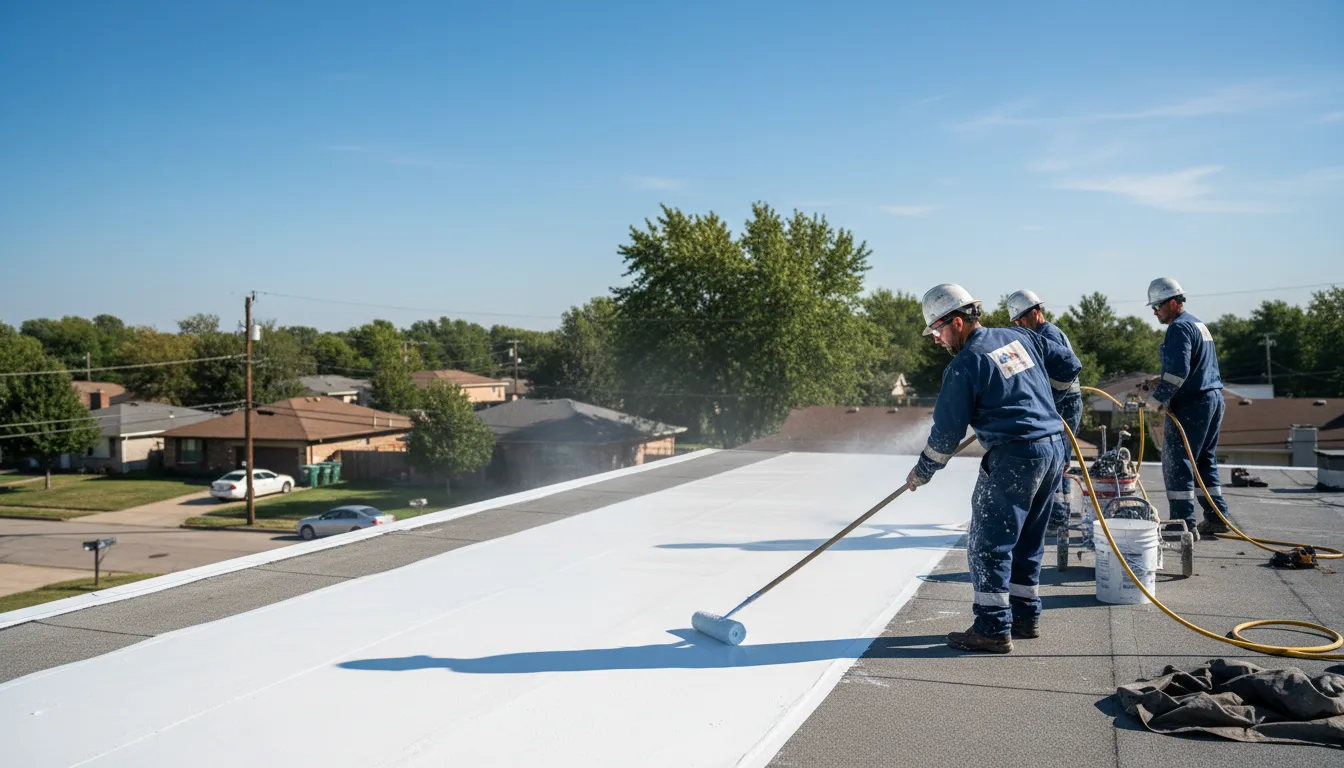 Commercial roof coating in Clermont, IA near me